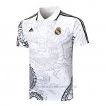 Camiseta Polo del Real Madrid Dragon 2024-2025 Blanco