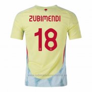 Camiseta Espana Jugador Zubimendi 2ª 2024