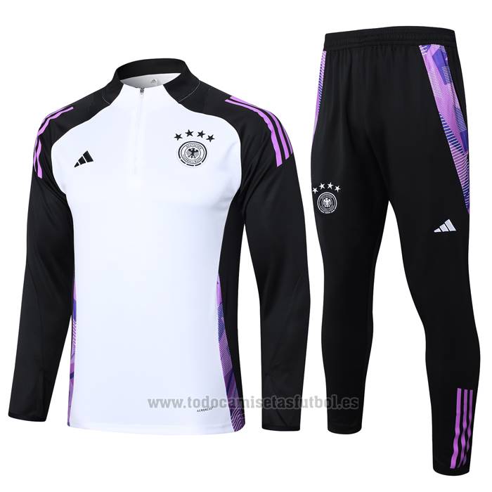 Chandal de Sudadera del Alemania Nino 2024-2025 Blanco